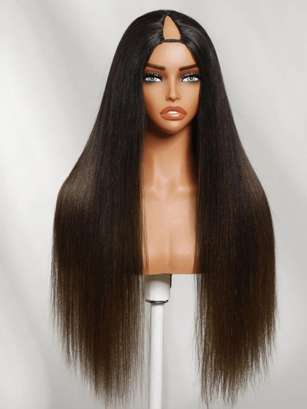 Ombre 22" Straight U-Part Wig - Sleek Long Hair